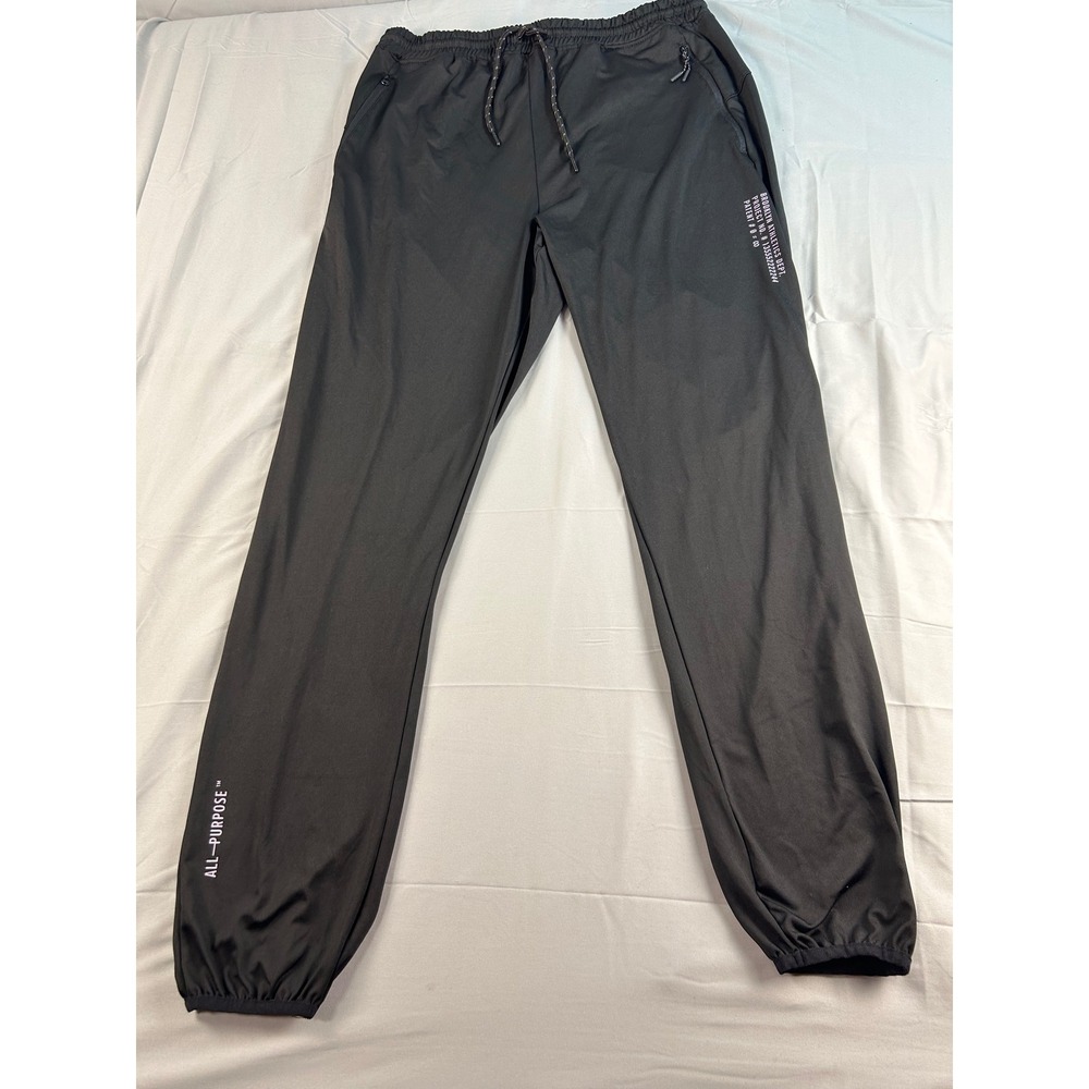 Brooklyn Athletics Dept Mens‎ All-Purpose Jogger Pants Black Size L Drawstring